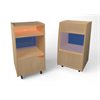 Guide Natural Pod™ - Piédestal pour éducateurs - avec 1 tiroir et placard sous avec étagère réglable - avec roulettes - 26"L x 20"P x 42"H