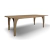 Natural Pod™ Reach - Table - Curved Sides - Adjustable Leg in Fusion Maple - 96"W x 48"D - L Legs