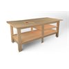 Natural Pod REACH-Office Table-Curved-Fixed-Recycling-Fusion Maple-96"Wx48"Dx36"H