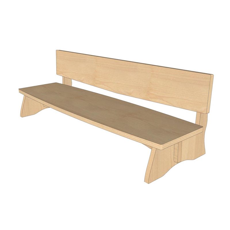 Natural Pod™ Share - Banc - avec dossier - 44'' L x 9'' P x 06'' H