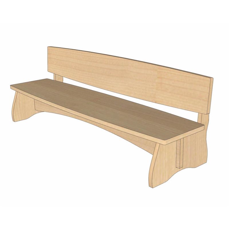 Natural Pod™ Share - Banc - avec dossier - 44'' L x 12'' P x 10'' H