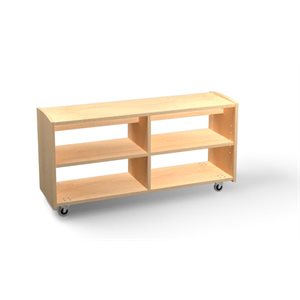 Étagère à feuilles persistantes Natural Pod™ - Série 15 - Droite avec roulettes - 48" L x 15" P x 24" H