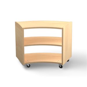 Étagère à feuilles persistantes Natural Pod™ - Série 15 - Courbée avec roulettes - 32" L x 15" P x 24" H