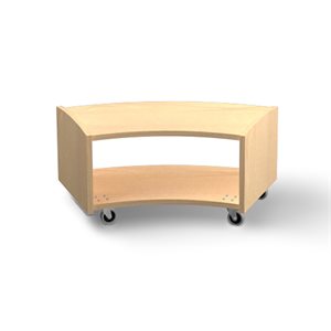 Étagère Evergreen Natural Pod™ - Série 15 - Courbe - Roulettes - 32" L x 15" P x 14" H