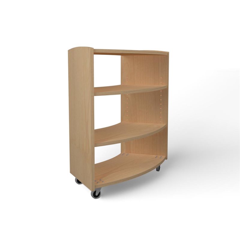 Natural Pod™ Evergreen - Shelf - 15 Series - Curved - with casters - 32"W x 15"D x 32"H