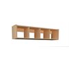 Natural Pod™ Collect - Cubby - Upper 4 - with 4 Compartments and Back Spanner to Attach to Wall - 47"W x 12"D x 12"H