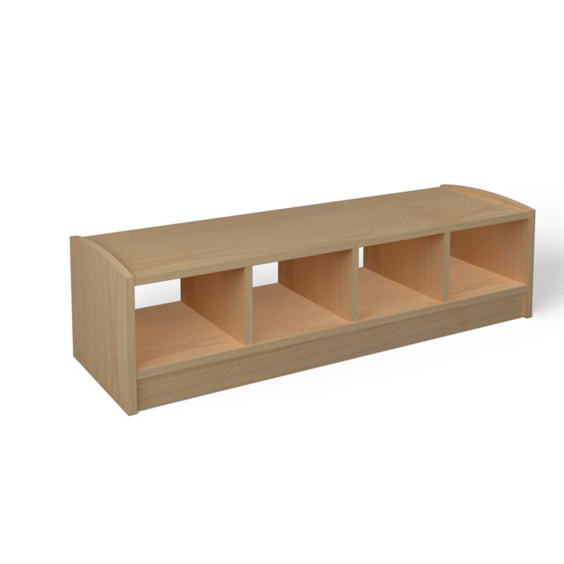 Natural Pod™ Collect - Cubby - Lower 4 - with 4 Compartments. Freestanding and no Back - 47"W x 15"D x 14"H