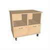 Guide Natural Pod™ - Armoire de rangement - Droite - 2 x étagère ouverte au-dessus + tiroir de classement en dessous (Mod A) avec roulettes - 32"L x 24"P x 29"H