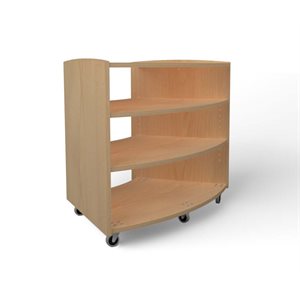 Natural Pod EVERGREEN-Shelf-24 Series-Curved-with Castors-32"Wx24"Dx32"H