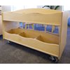 Natural Pod-PACIFIC Caddy-Double-6 Compartments-Casters-47"W x 23"D x 28"H