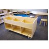 Natural Pod™-PACIFIC Caddy-Double-Low-6 Compartments-Casters 47"Wx23"Dx26"H