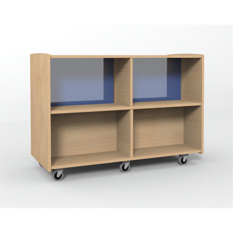 Natural Pod PACIFIC Shelf-Straight-Double-Sided-1 Shelf-Castors 48"Wx22"Dx36"H