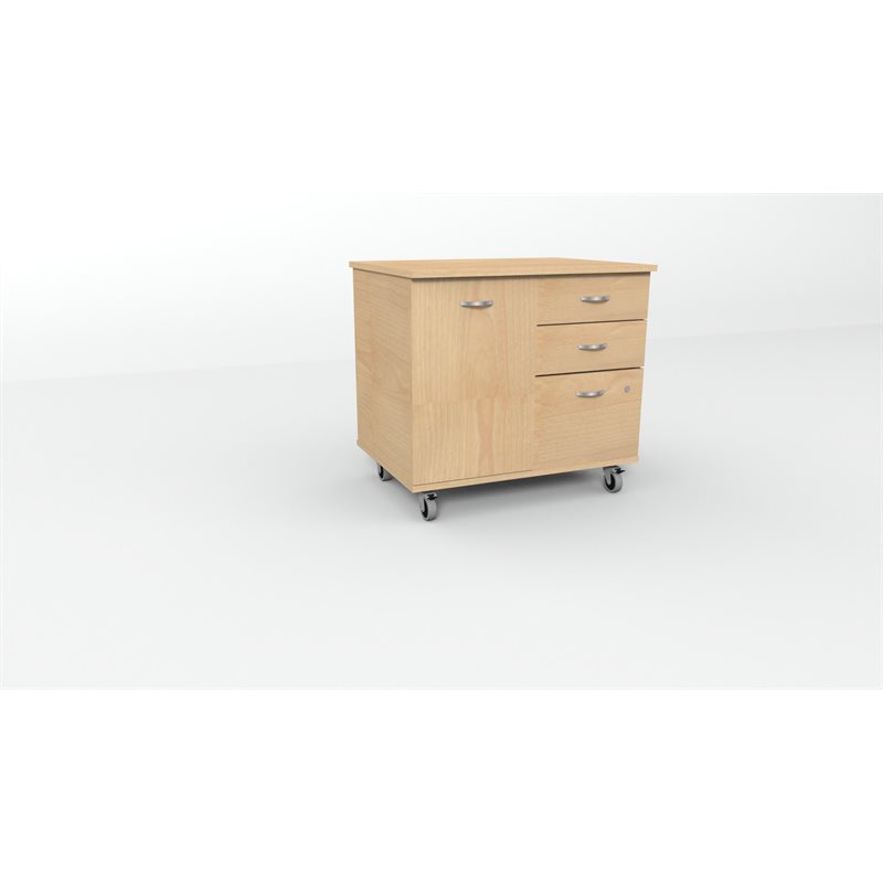 Natural Pod GUIDE-Cabinet-Strt-1xlock Filing Drawer,Castors-32"Wx24"Dx29"H