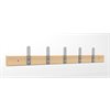 Natural Pod COLLECT Coat Rack-4' Maple-5 Acrylic Hooks-47" L