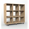 Natural Pod PACIFIC Cubby 9-3x3 Grid-Castors-48"W x 22"Dx51"H