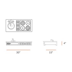 Natural Pod™ Imagine Chef's Kitchen - Portable - 30" W x 15" D x 4" H