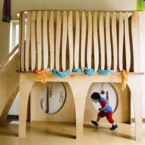 Natural Pod™ Wonder Loft - Christene's Loft with Stairs - 94" W x 43" D x 93" H