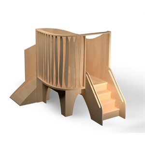 Natural Pod™ Wonder Loft - Steph's Loft with Ramp and Stairs - 94" W x 62" D x 67" H