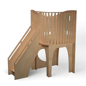 Natural Pod™ Wonder Loft - Half Loft with Stairs - 96" W x 43" D x 93" H