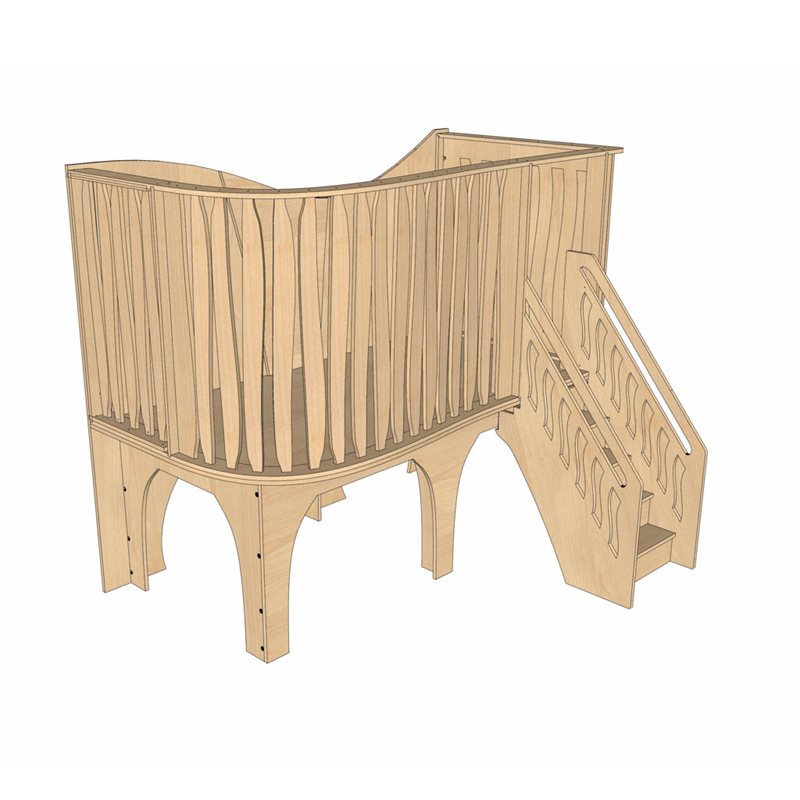 Natural Pod™ Wonder - Loft - Max's - Loft with Stairs - 94 ''W x 43 ''D x 77 ''H