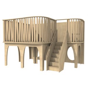 Natural Pod™ Wonder - Loft - Anna - avec escalier - 139 1 / 2'' L x 91'' P x 85 1 / 2'' H