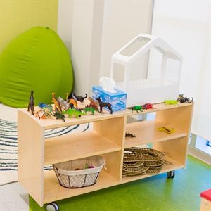 Étagère à feuilles persistantes Natural Pod™ - Série 15 - Droite avec roulettes - 48" L x 15" P x 24" H