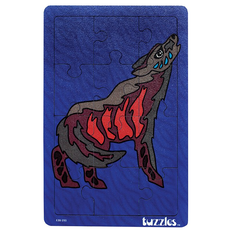 Canadian Indigenous Wolf 12-Piece Tray Puzzle