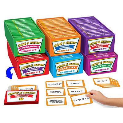 Grab & Match Math Quickies Gr 4-5 - Set of 6
