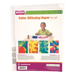 Papier diffusant les couleurs - 12"x18" Paquet de 50