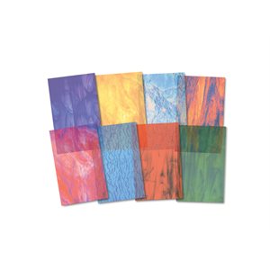 Papier artisanal pour vitraux - Paquet de 24