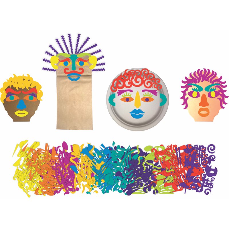 Fun Faces Pasting Pieces - Pack of 1,200