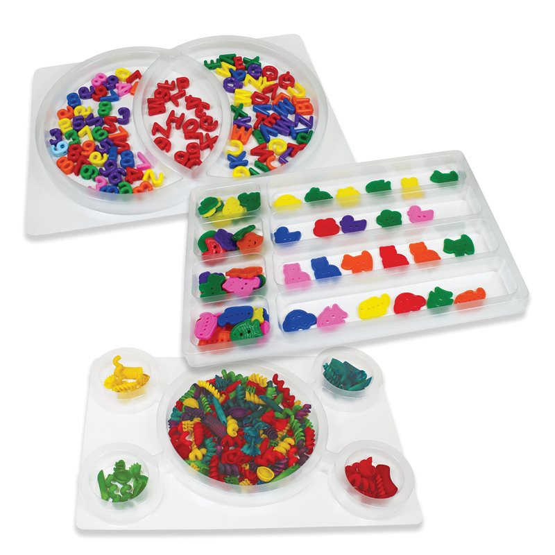 Plateaux de tri transparents - Lot de 3