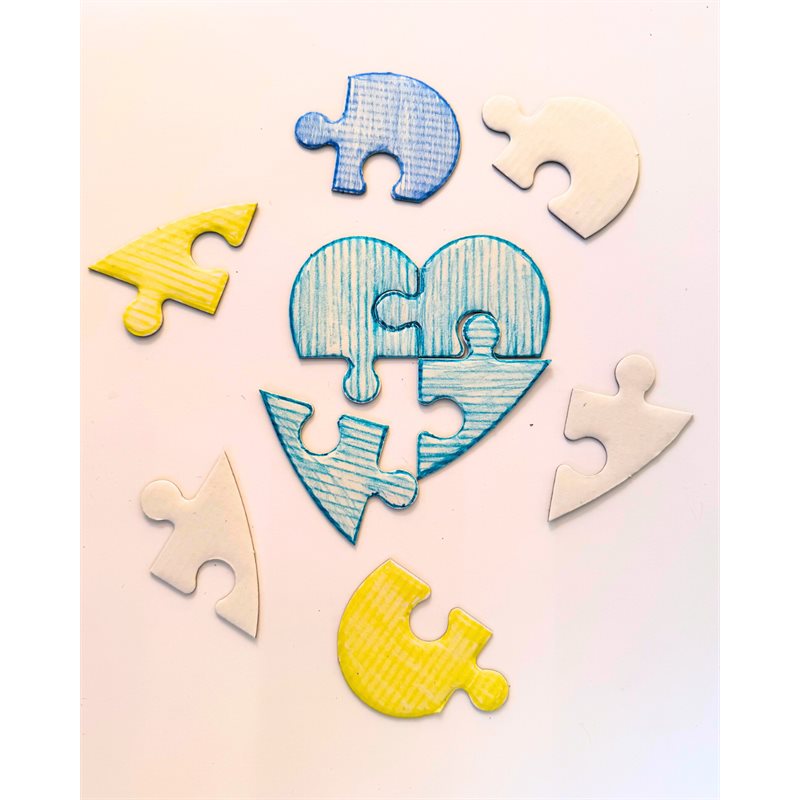 Puzzles en forme de cœur - Lot de 24