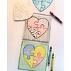 Puzzles en forme de cœur - Lot de 24
