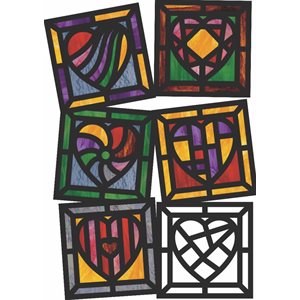 Stained Glass Heart Frames
