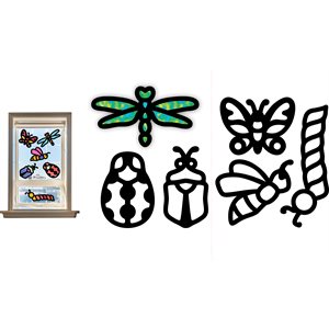 Junior Bug Stained Glass Frames - Pack of 24