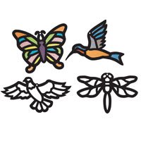 Stained Glass Nature Art Pack of 24
