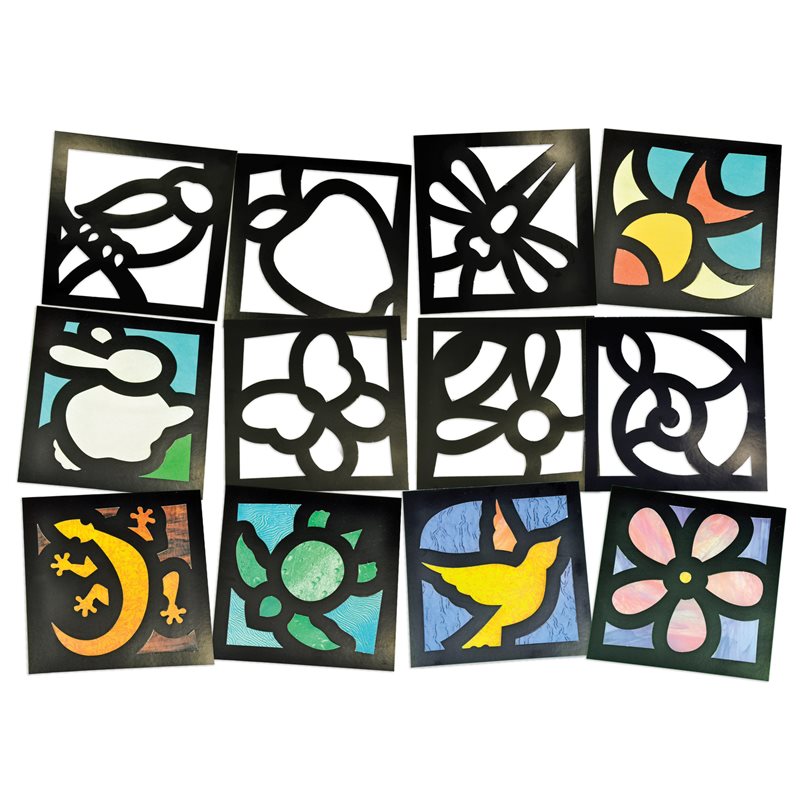 Cadres vitraux juniors - Lot de 24