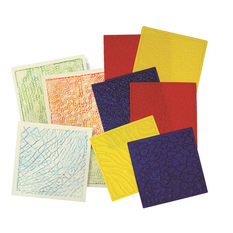 Animal Skins Rubbing Plates - Pack of 6