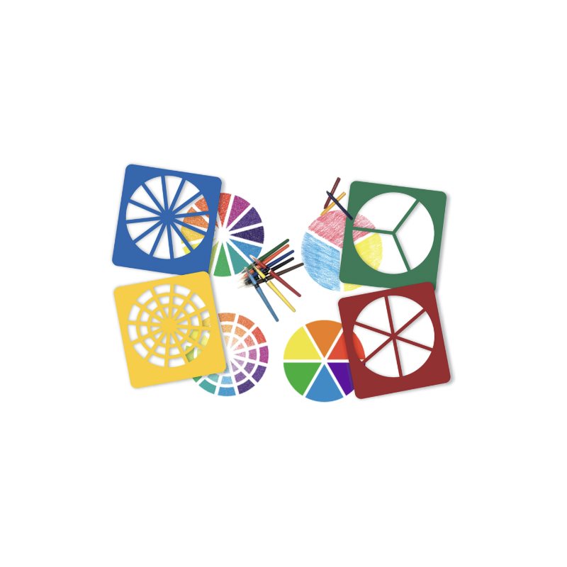 Pochoirs pour roue chromatique - Lot de 4
