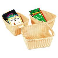 Plastic Book Baskets -Set of 3