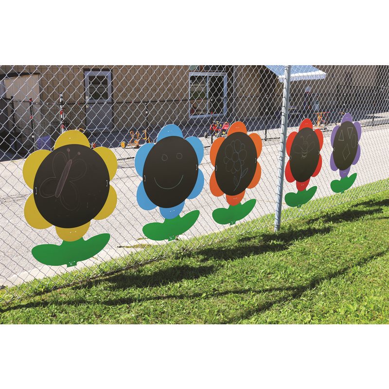 Outdoor Giant Chalkboard Flowers - Set of 5