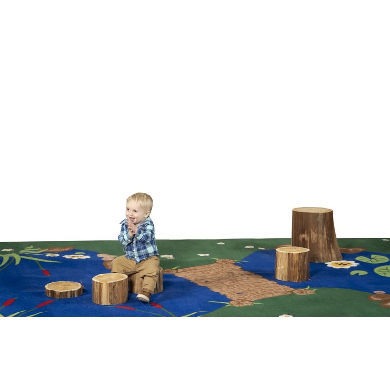 Wood Stepping Stumps - Set of 5