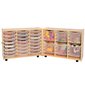 Best Buy Rolling Tray Storage Unit - Natural - Lg / Sm Bins
