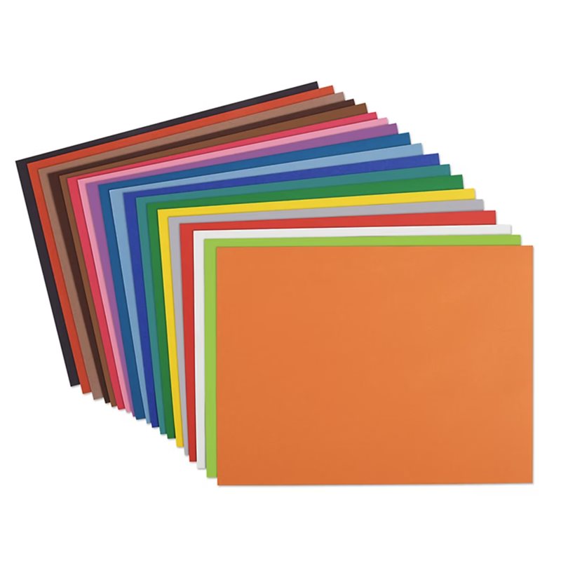 Papier de construction, 12" x 18", assorti, caisse-25