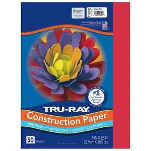 Sulfite Const. Papier-12X18-Hol Rouge-Case