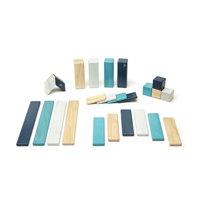 Ensemble de construction magnétique Tegu 24 pièces - Blues