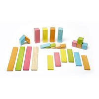 Tegu™ 24 Piece Magnetic Wooden Building Block Set - Tints