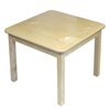 Square Table: Wooden Frame - 36" x 36" - 18" Leg Height