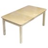Rectangle Table: Wooden Frame - 36" x 24" - 16" Leg Height